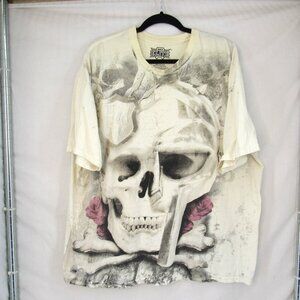 Vintage MMA Elite Short Sleeve Grunge Emo Men's Graphic Print T- Shirt Size 2XL